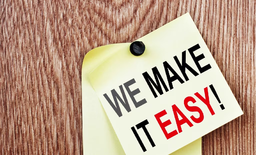 a note pinned with text we make it easy bigsun
