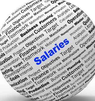 salaries and business texts on a sphere bigsun